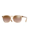 Oliver Peoples Finley Round Mirrored Acetate Sunglasses In Pink