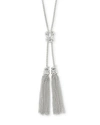 Kendra Scott Presleigh Double Tassel Pendant Necklace, 30 In Silver