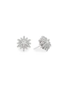 David Yurman Starburst 18k White Gold Diamond Pave Small Stud Earrings