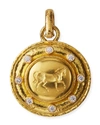 ELIZABETH LOCKE 19K ROMAN HORSE DIAMOND-TRIM PENDANT,PROD227090206