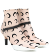 MARINE SERRE PRINTED STRETCH-JERSEY ANKLE BOOTS,P00377605