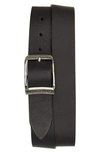 Rodd & Gunn Cornonet Crescent Leather Belt In Nero