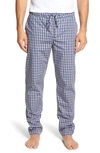 Hanro Night & Day Woven Pajama Pants In Blue Check