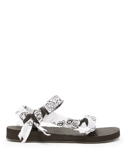 Arizona Love Trekky Bandana Sandals In White,black