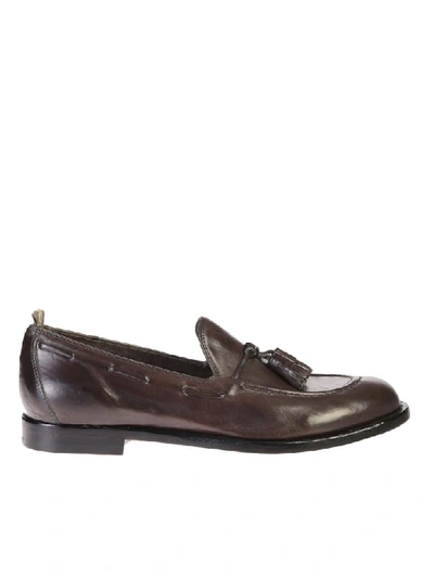 Officine Creative Ivy Burnished-leather Tasselled Loafers In Burgundy