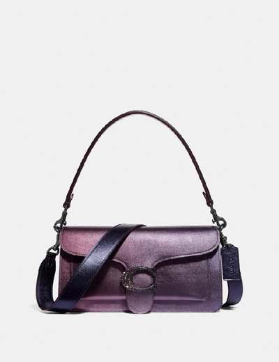 Coach Tabby Shoulder Bag 26 With Ombre In Multi/purple In Pewter/multi