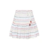 ZIMMERMANN ZINNIA STRIPED COTTON MINISKIRT,P00437121