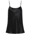 Vince Satin Scoop-neck Cami In Champagne