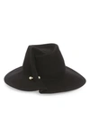 EUGENIA KIM PIERCED FELTED WOOL FEDORA,28151-10519