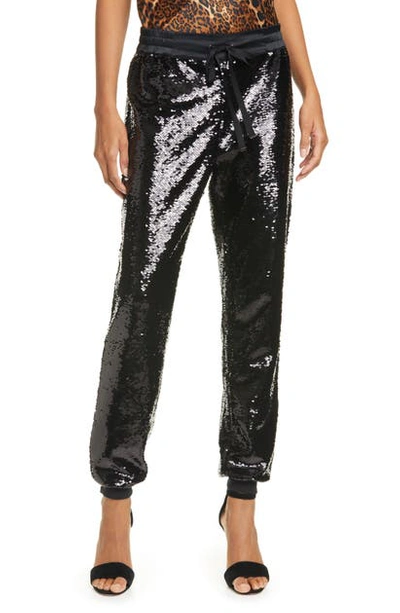 Cami Nyc The Jagger Sequin Jogger Pants In Black