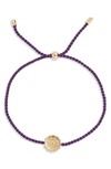 Gorjana Crown Chakra Coin Bracelet In Gold/purple
