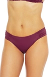 La Blanca Island Goddess Hipster Bikini Bottoms In Wine