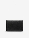 Smythson Burlington Deerskin Business And Credit Card Case In Black