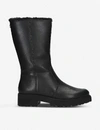 Steve Madden Holly Leather Boots In Black