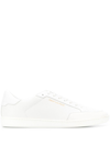 Saint Laurent Low-top Leather Sneakers Round Toe In White