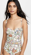 TORY BURCH PRINTED UNDERWIRE ONE PIECE SWIMSUIT