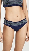 Tory Burch Costa Hipster Smocked Bikini Bottom In Tory Navy