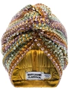 MARY JANE CLAVEROL MALIBU BEADED SEQUIN HEAD-WRAP CAP