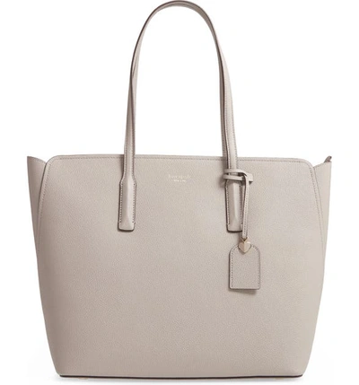 Kate Spade Large Margaux Leather Tote In Beige