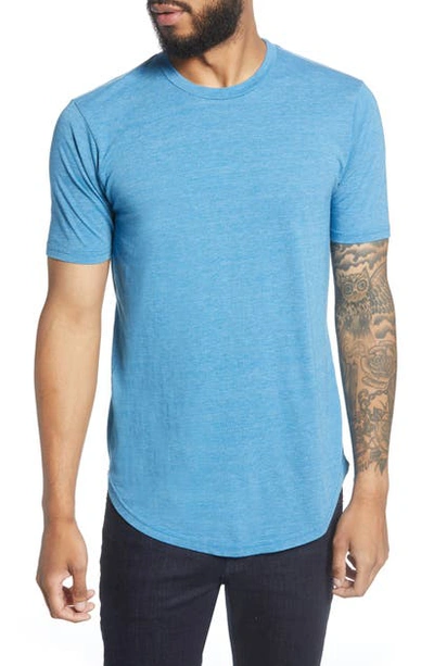 Goodlife Triblend Scallop Crewneck T-shirt In Mykonos Blue