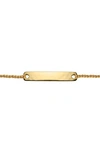 Monica Vinader Engravable Havana Mini Friendship Bracelet In Gold/ Gold Metallica