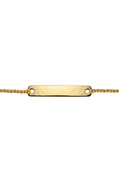Monica Vinader Engravable Havana Mini Friendship Bracelet In Gold/ Gold Metallica