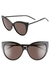 SAINT LAURENT 56MM CAT EYE SUNGLASSES,SL M48SA001