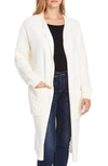 VINCE CAMUTO CABLE KNIT DETAIL LONG CARDIGAN,9169222