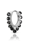 Shop Maria Tash Coronet 8mm Black Diamond Earring In White Gold