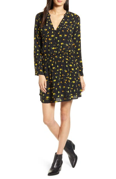 Rails Jasmine Long Sleeve Dress In Yellow Roses