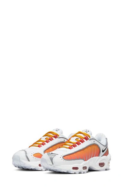 Nike White & Orange Air Max Tailwind Iv Nrg Sneakers In White,university Gold,habanero Red,black