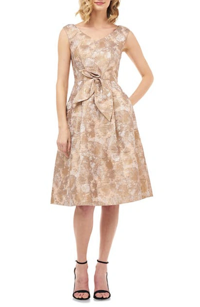 kay unger gold lace dress Delfina Statement Sleeve Gown – Kay Unger