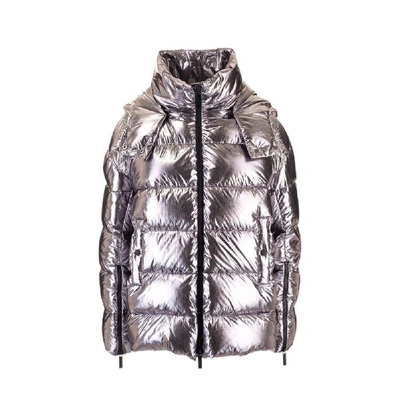 Hogan Women's Kjw32390060rcmb411 Silver Polyamide Down Jacket