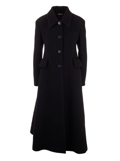 Miu Miu Women's  Black Wool Coat