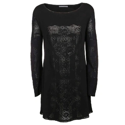 Alberta Ferretti Womens Black Cotton Dress