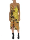 VERSACE VERSACE DRAPED BAROQUE PRINTED DRESS