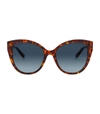 TIFFANY & CO TORTOISESHELL T TRUE CAT EYE SUNGLASSES,15086693