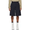 RANDOM IDENTITIES NAVY OVERSIZE TAILORED SHORTS