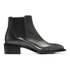 Fendi Ff-embroidered Leather Chelsea Boots In Black