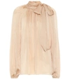 ZIMMERMANN SILK BOW-EMBELLISHED BLOUSE,P00437097