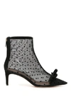 RED VALENTINO RED VALENTINO BOW DETAILED MESH BOOTS