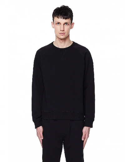 The Row George Loopback Cotton-jersey Sweatshirt In Black