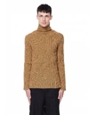 ANN DEMEULEMEESTER BEIGE WOOL & SILK RIB KNIT SWEATER,1902-2630-256-029