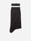 FENDI STRETCH COTTON LOGO SOCKS