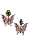 ASHLEY WILLIAMS BUTTERFLY CRYSTAL CLIP-ON EARRINGS,AWAW19222
