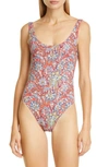 ETRO FLORAL PAISLEY PRINT ONE-PIECE SWIMSUIT,201D163385461