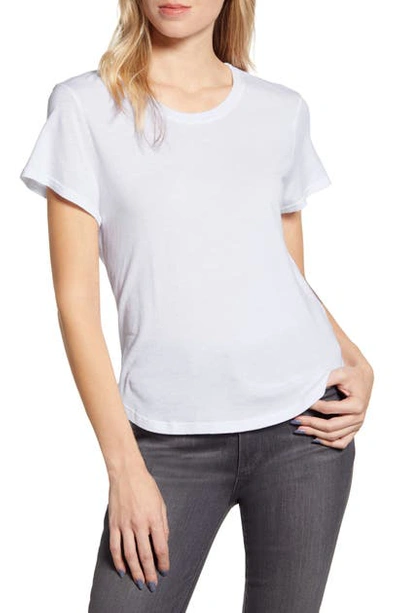 Splendid Abbie Crewneck Cotton Blend Tee In Crystal Blue