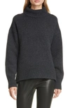 Rag & Bone Rag And Bone Grey Wool Lunet Turtleneck In Charcoal