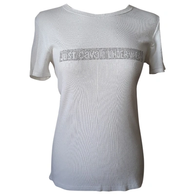 Pre-owned Just Cavalli White Cotton Top