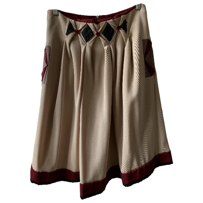 Pre-owned Antonio Marras Wool Mid-length Skirt In Beige